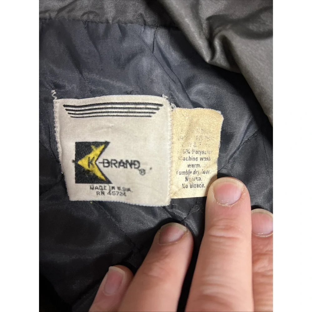 Vintage K‎ Brand Men's Large Black Bomber Jacket Winchester Target Loads 25th